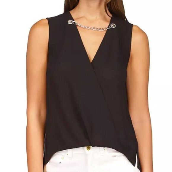 MICHAEL Michael Kors Chain Vented Hem Sleeveless Top - Picture 1 of 3